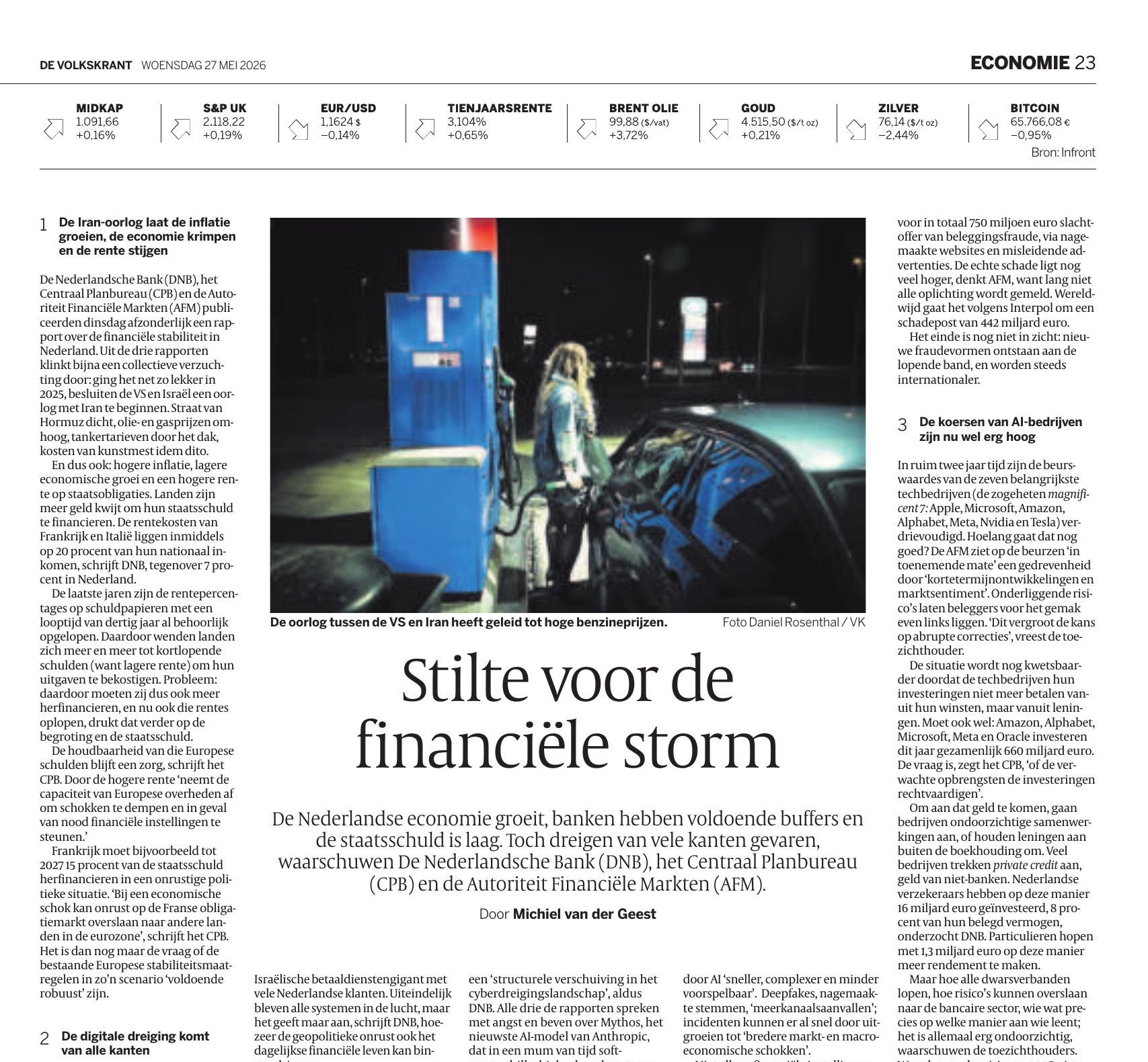 Stilte voor de financi&euml;le storm