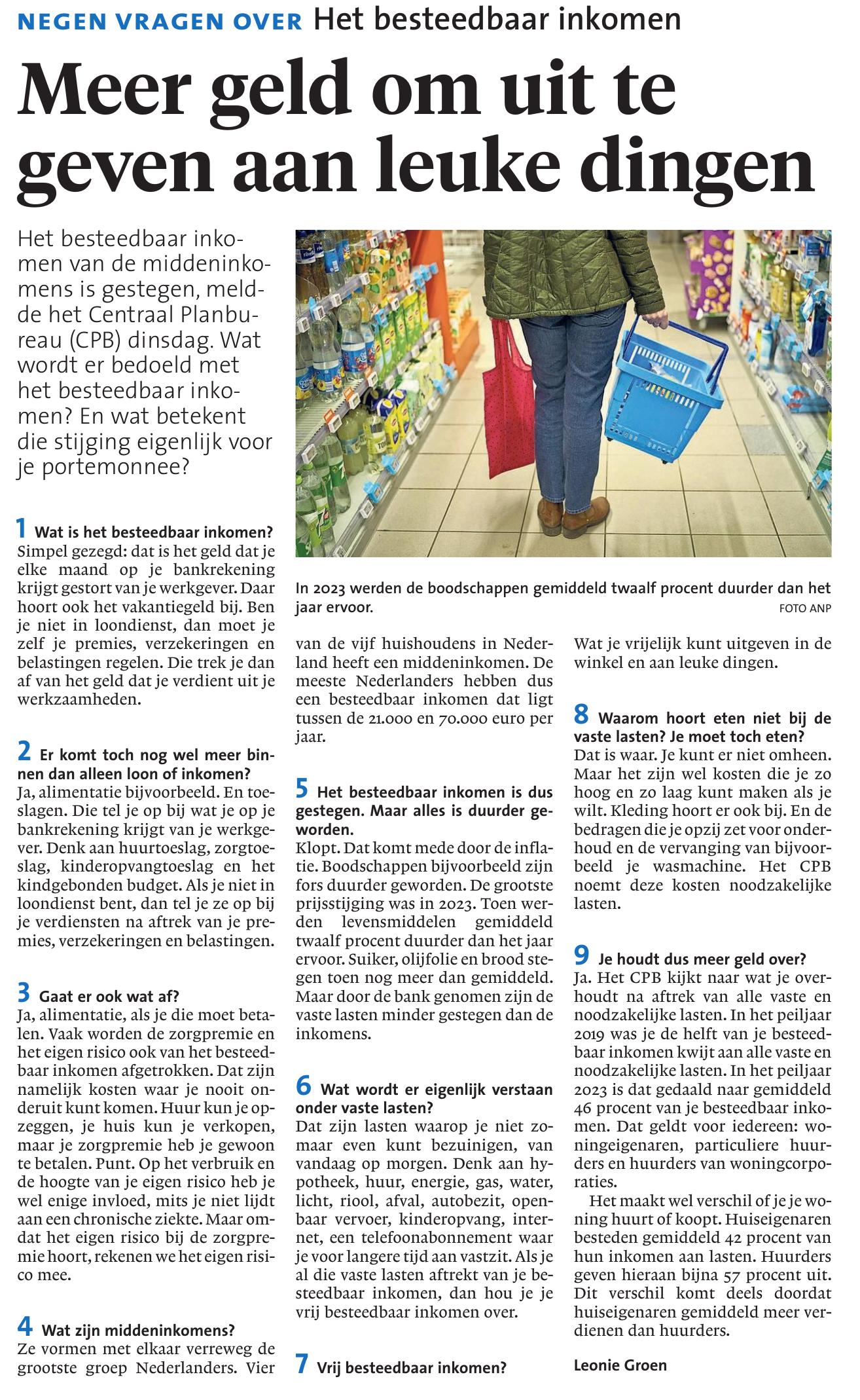 Meer geld om uit te geven aan leuke dingen