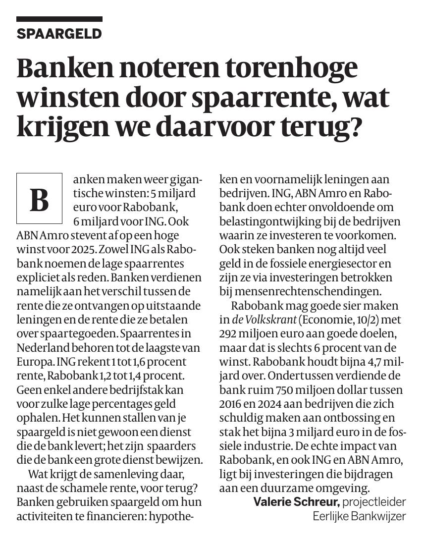 Banken noteren torenhoge winsten door spaarrente