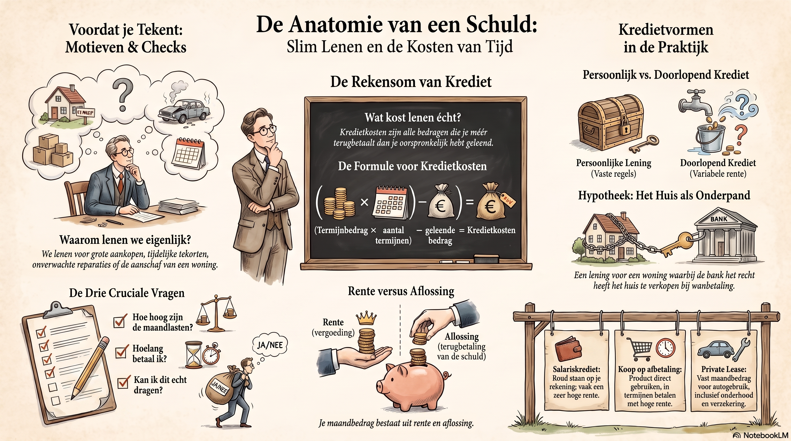 Infographic: De anatomie van een schuld, slim lenen en de kosten van tijd