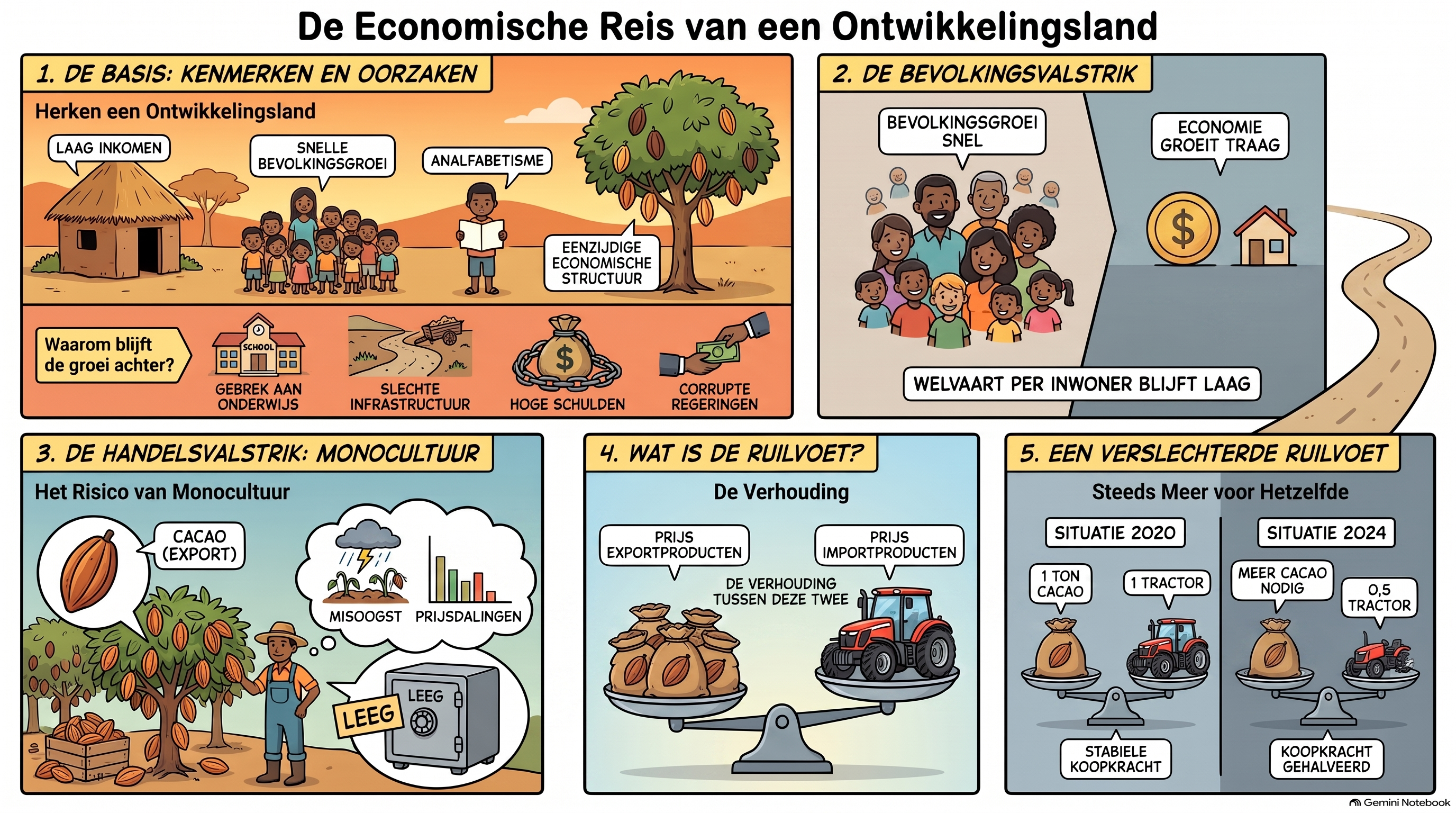 Infographic: De economische reis van een ontwikkelingsland